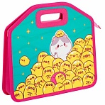 Папка-сумка ЮНЛАНДИЯ, 1 отделение, фетровые ручки, 34×30х11 см, Duck tales