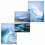 Тетрадь А4, 80 л., STAFF «Basic», скоба, клетка, офсет №2 ЭКОНОМ, обложка картон, «Ocean»