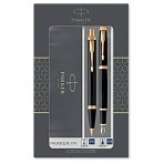Набор Parker «IM Black GT»: ручка шариковая, 1.0мм и ручка перьевая, 1.0мм, подар. уп. 