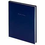 Блокнот МАЛЫЙ ФОРМАТ 110×147 мм, А6, 80 л., твердый, клетка, BRAUBERG «Minimal», синий