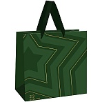 Пакет подарочный 20×20×10см MESHU «Military», фольга, матовая ламинация