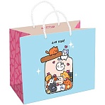 Пакет подарочный 23×18×10см MESHU «Kitty sparkles», выборочный лак, блестки, матовая ламинация
