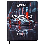 Дневник 1-11 класс 48 л., обложка кожзам (твердая с поролоном), 3D-элемент, BRAUBERG, «Авто»