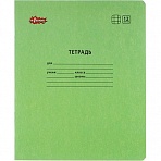 Тетрадь школьная зеленая №1 School Отличник А5 12 листов в клетку (10 штук в упаковке)