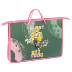 Папка с ручками А4 ArtSpace «Sweet Frog», пластик, на молнии, 45мм