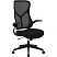 превью Кресло для руководителя Комус Мебель (Easy Chair) 635 чёрное (сетка/ткань, пластик)
