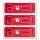 Пломбы самоклеящиеся номерные «АНТИМАГНИТ», для счетчиков, комплект 100 шт., 66 мм х 22 мм, красные