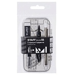 Готовальня STAFF «College» 9 предметов: циркуль 120 мм, чертежные принадлежности, механический карандаш, пластиковый пенал