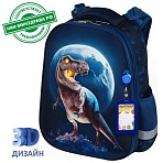 Ранец ЮНЛАНДИЯ EXTRA, с дополнительным объемом, 2 отделения, «Beware», 3D-панель, 38×29x18 см