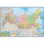 Настенная карта Россия 2.4×1.6м 1:3.7 млн политико-администр