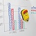 превью Стиратель магнитный для магнитно-маркерной доски ЮНЛАНДИЯ «Карандаш», 55×100 мм, желтый с рисунком