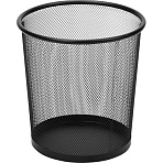 Корзина для мусора круглая Luscan метал cетка 7.8 л черная