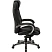 превью Кресло для руководителя Комус Мебель (Easy Chair) 604 чёрное (натуральная кожа с компаньоном, пластик)