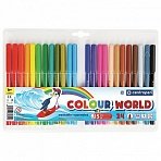 Фломастеры Centropen «Colour World», 24цв., трехгранные, смываемые, блистер