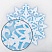превью Украшение для окон и стекла ЗОЛОТАЯ СКАЗКА «Голубые снежинки 4», 30×38 см, ПВХ