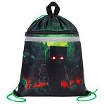 Мешок для обуви BRAUBERG, с петлей, светоотражающая полоса, 2 отделения, 46×36 см, Night warrior