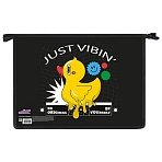 Папка для тетрадей ЮНЛАНДИЯ А4, 1 отделение, картон/пластик, конгрев, на молнии, «Duck tales»