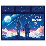 Папка с ручками А4 ArtSpace «Star divers», пластик, на молнии, 75мм
