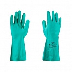 Перчатки КЩС нитриловые Jeta Safety JN711 зеленые (размер 7, S)