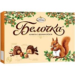 Конфеты Белочка шоколадные с цельным фундуком, 160г