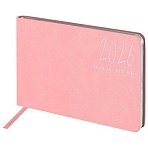 Еженедельник датированный 2026 МАЛЫЙ ФОРМАТ 105×160 мм, А6, BRAUBERG «Blaze», фольга, розовый