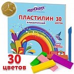 Пластилин классический ЮНЛАНДИЯ «ЮНЫЙ ВОЛШЕБНИК»30 цветов600 гсо стеком, ВЫСШЕЕ КАЧЕСТВО105903