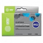 Картридж струйный CACTUS (CS-EPT0922) для EPSON Stylus C91/CX4300/T26/T27/TX106, голубой