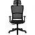 превью Кресло для руководителя Комус Мебель (Easy Chair) 634 чёрное (сетка/ткань, пластик)