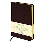 Ежедневник датированный 2026, А5, 138×213 мм, BRAUBERG «Comodo», под кожу, коричневый