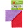 Салфетки для уборки OfficeClean «Универсальные», набор 2шт (фиолетовая+красная)., микрофибра, 25×25см, европодвес