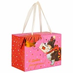 Пакет-коробка подарочный (1 штука) «Королевский Корги» 15×9х11 см, тиснение фольгой, ламинация