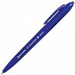 Ручка шариковая масляная автоматическая BRAUBERG «Sky Blue», СИНЯЯ, soft-touch, узел 0.7 мм, линия письма 0.35 мм