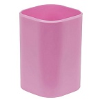 Подставка-стакан СТАММ «Фаворит», пластиковая, квадратная, розовая