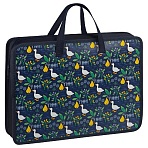 Папка с ручками А4 ArtSpace «Geese on blue», пластик, на молнии, 70мм