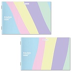 Альбом для рисования А4 40 л., скоба, обложка картон, BRAUBERG, 203×288 мм, кросс-серия PASTEL