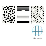 Тетрадь А4 96 л. АЛЬТ гребень, клетка, глянцевая ламинация, «BLACK&WHITE» (3 вида)