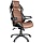 Кресло игровое Helmi HL-S03 «Drift», экокожа черная/коричневая, вставка ткань оранжевая