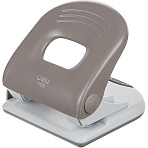Дырокол Deli PRO E0120, макс. :40 л, металл, 2 отверстия, с линейкой, серый