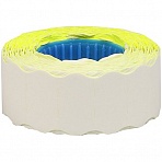 Этикет-лента OfficeSpace, 22×12мм, волна, желтая, 800 этикеток