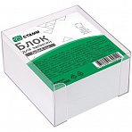 Блок для записей СТАММ, 8×8×4см, пластиковый бокс, белый, белизна 65-70%