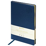 Ежедневник датированный 2026, БОЛЬШОЙ ФОРМАТ 210×297 мм, А4, BRAUBERG «Comodo», под кожу, синий