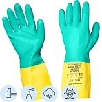 Перчатки защитные неопрен/латекс Lakeland Neolasol ECR27F цв. желт/син р.8