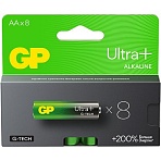 Батарейка GP Ultra+ Alkaline LR6 (АА) 8шт/уп (GP15AUPA21-2CRB8)
