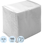 Салфетки бумажные сервировочные 24×24 см 2сл 100шт/уп