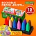 превью Восковые мелки фигурные BRAUBERG KIDS «РАКЕТА», НАБОР 12 цветов + НАКЛЕЙКИ В ПОДАРОК! 