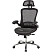 превью Кресло для руководителя эргономичное Комус Мебель (Easy Chair) 552 чёрное (сетка, металл хромированный)