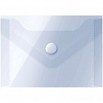 Папка-конверт на кнопке OfficeSpace, А7 (74×105мм), 150мкм, прозрачная