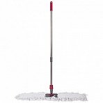 Швабра-рамка 80 см, телескопический черенок из нержавеющей стали 125 см, МОП хлопок, ЛАЙМА
