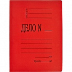 Папка-скоросшиватель Дело № картонная А4 до 200 листов красная (360 г/кв.м)