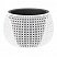 превью Кашпо М-пластика Пирула белое/черное (29×29×20 см)